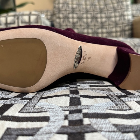 NEW Sarah Flint Alexandra Mid Velvet Sock Booties - Dark Pink - Picture 5 of 8